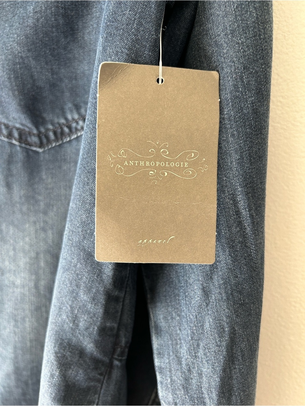 Cloth &Stone Anthropologie Washed Indigo Denim Shirt — Blue - Picture 5 of 14